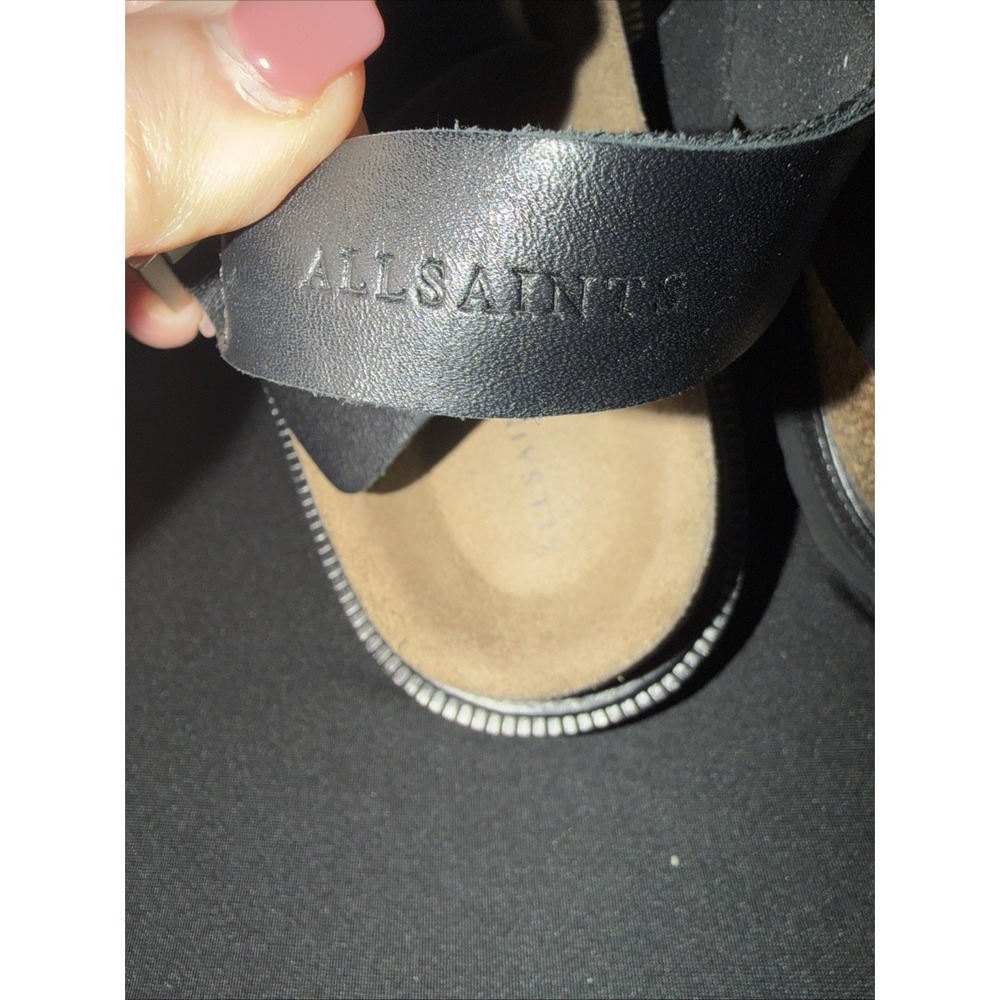 AllSaints ISLA Chunky Leather Women's Sandals Black size US10 EU40 NIB $249 - Picture 10 of 13